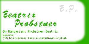 beatrix probstner business card